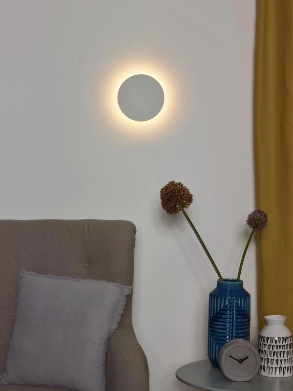 Lucide EKLYPS LED - Wandleuchte - Ø 15 cm - LED - 1x7W 3000K - Weiß - Atmosphäre 1